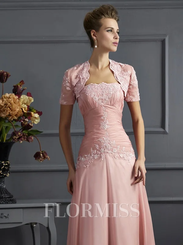 Chiffon korte ermer applikasjon spesielle anledninger sjal
