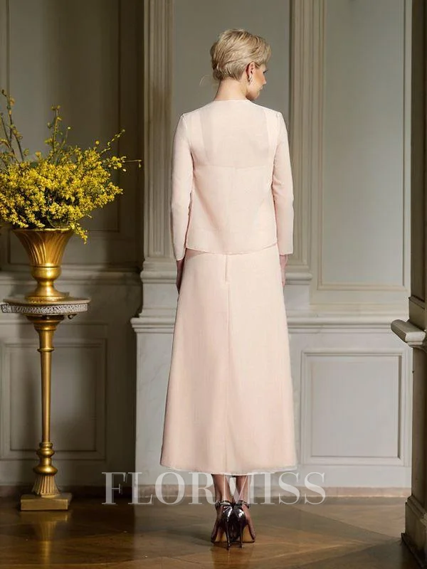 A-line kjole Stropper Te-Lengde Chiffong Brudens Mor Kjolees Med Applikasjoner Blonder
