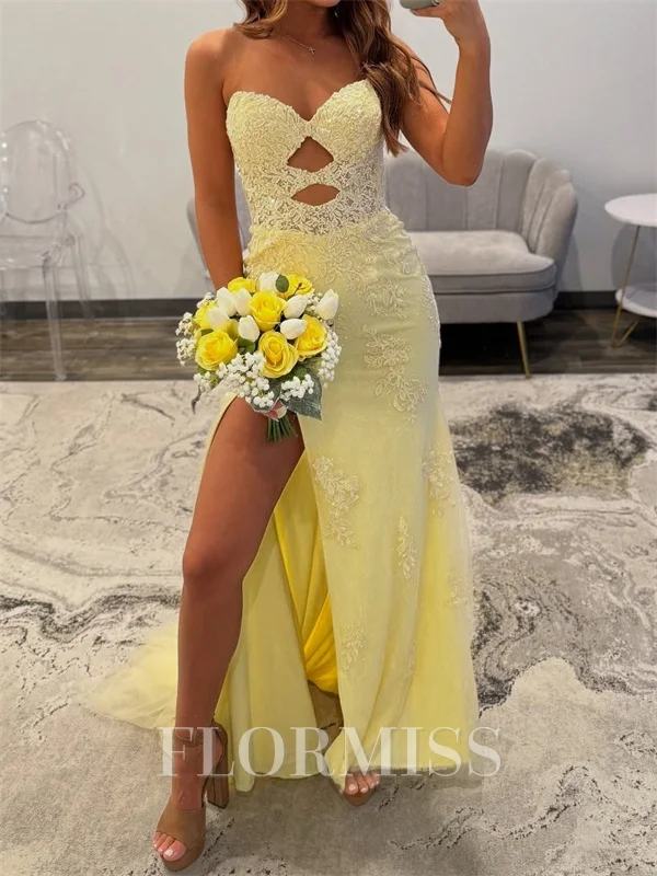 Sheath Sweetheart Applikasjoner Blonder Sweep/Børste train Tyll Ballkjole