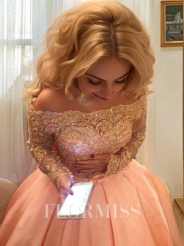 Ballkjole/Prinsesse Bare Skuldre Bane-tog Satin Ballkjole med Bue