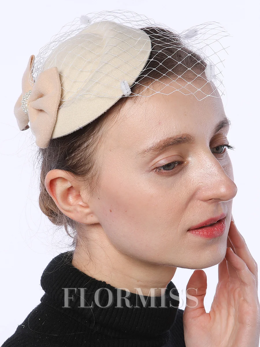 Elegante bowknot Tea Party-hatter for kvinner