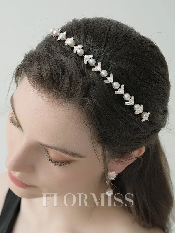 Fancy Alloy With Imitation Pearl Headbands