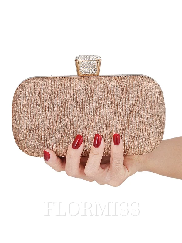Elegant polyester med rhinestone kveld/fest vesker