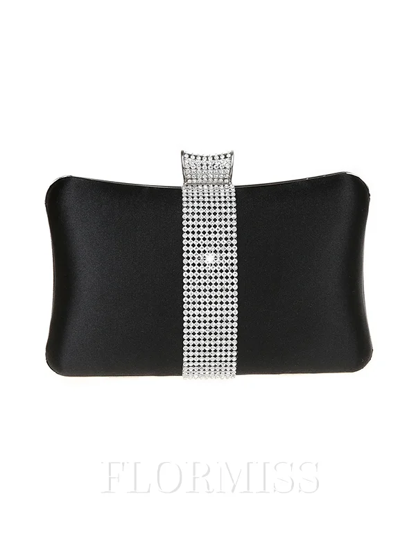 Fancy polyester med rhinestone kveld/fest vesker