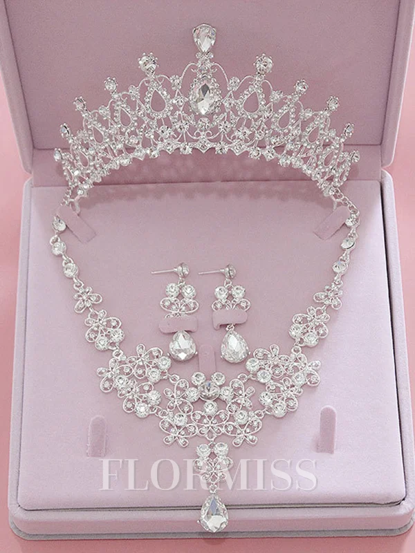 Luksuriøse Legering Med Rhinestone Smykkesett For Damer