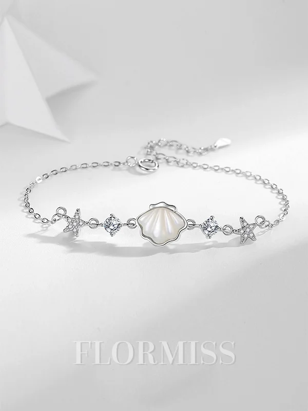 Elegant sølv med rhinestone armbånd