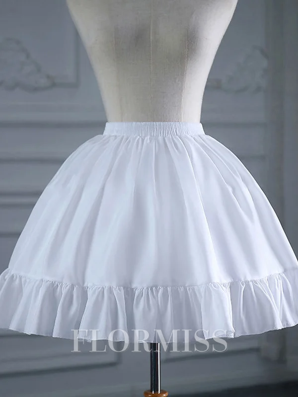 Polyester ballkjole 1-lags korte/miniskjørt underkjoler