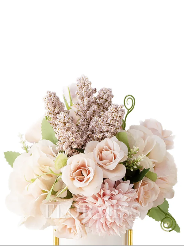 Sjarmerende Fri Form Silke Blomst Brudebuketter
