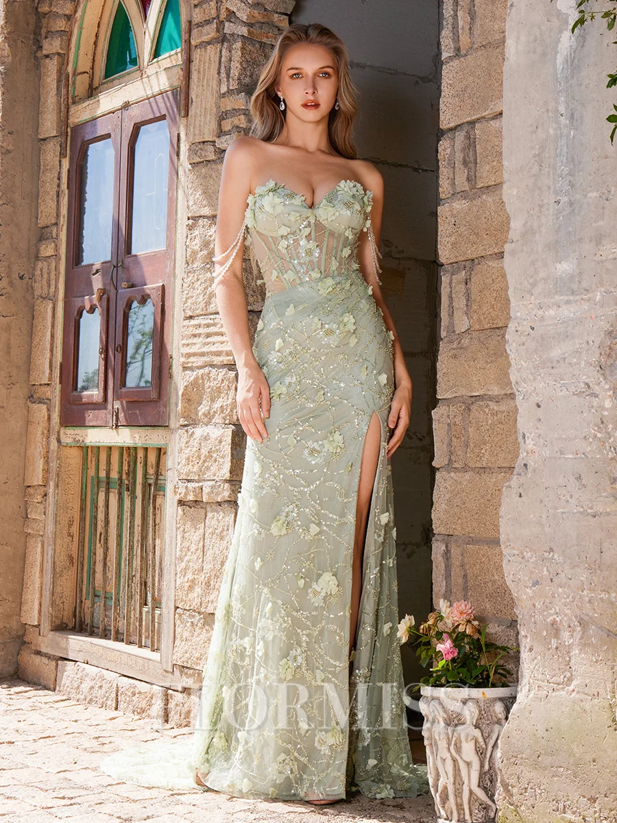 Sheath Sweetheart Applikasjoner Blonder Bane-tog Blonder Korsett Kjole