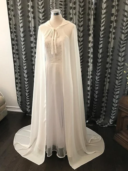 Pen chiffon bryllupssjal