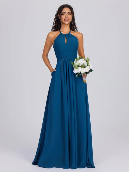 A-line kjole Halterneck...