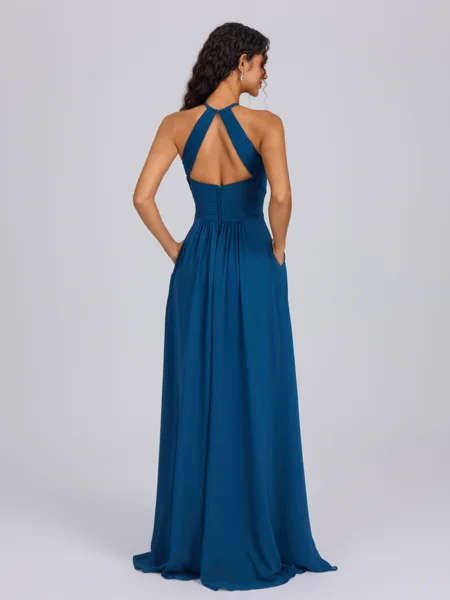 A-line kjole Halterneck...