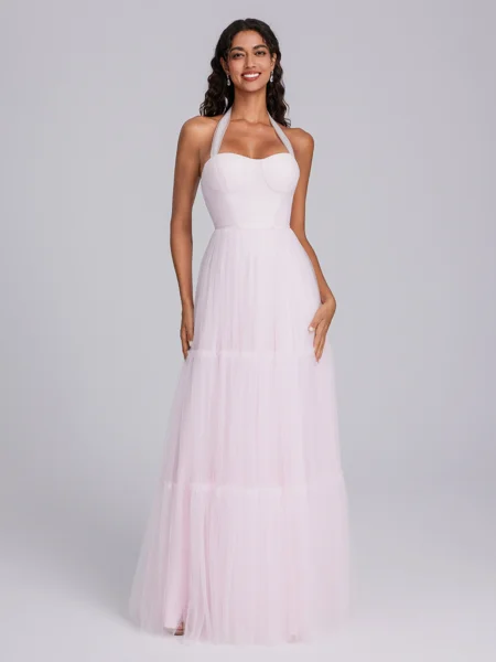 A-line kjole Halterneck...