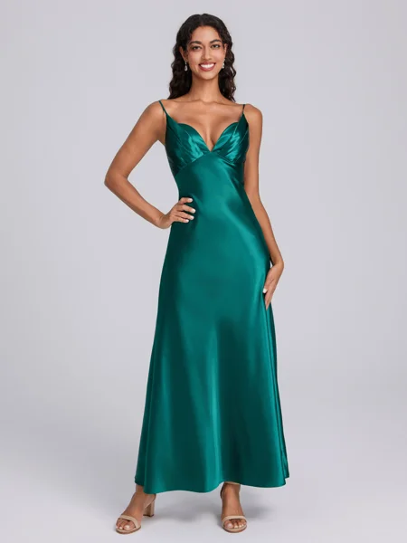 A-line kjole V-hals...