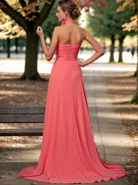 A-line kjole Halterneck...
