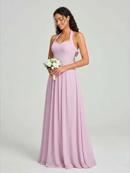 A-line kjole Halterneck...