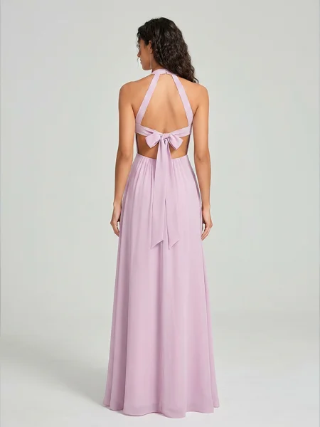 A-line kjole Halterneck...