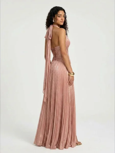 A-line kjole Halterneck...