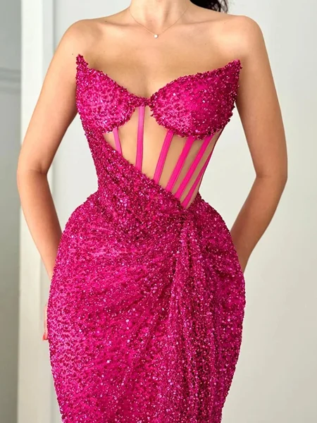 Sheath Sweetheart Paljett...