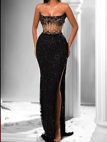 Sheath Straight Beading...