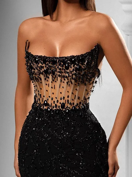 Sheath Straight Beading...