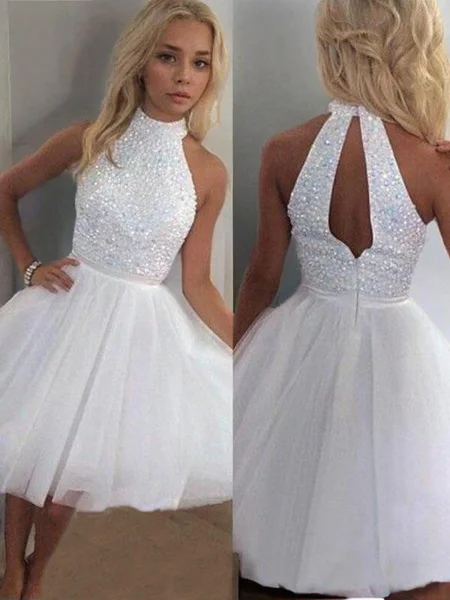 A-line kjole Halterneck...