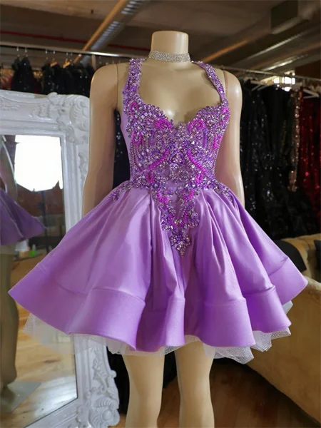 A-line kjole Halterneck...