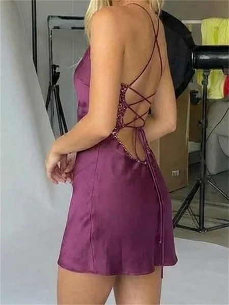 Sheath Spaghetti Paljett...