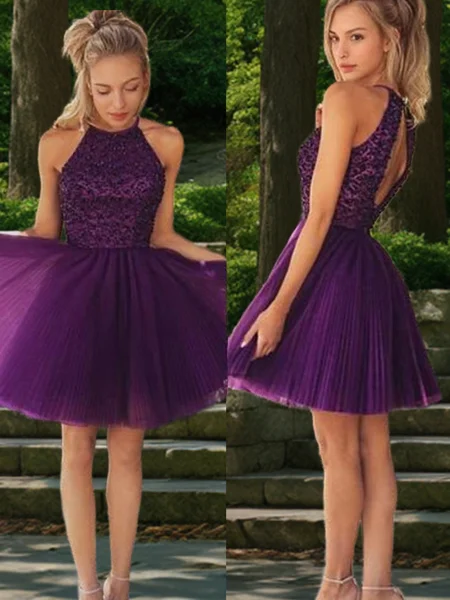 A-line kjole Halterneck...