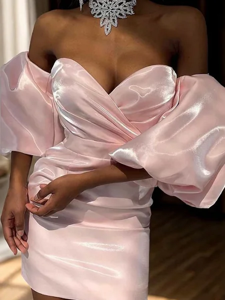 Sheath Organza Sweetheart...