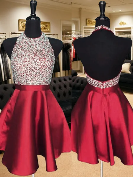 A-line kjole Halterneck...