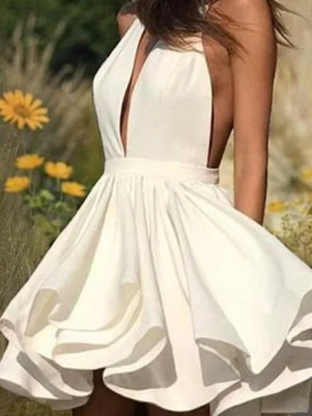 A-line kjole Halterneck...