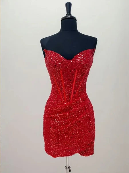 Sheath Sweetheart Paljett...