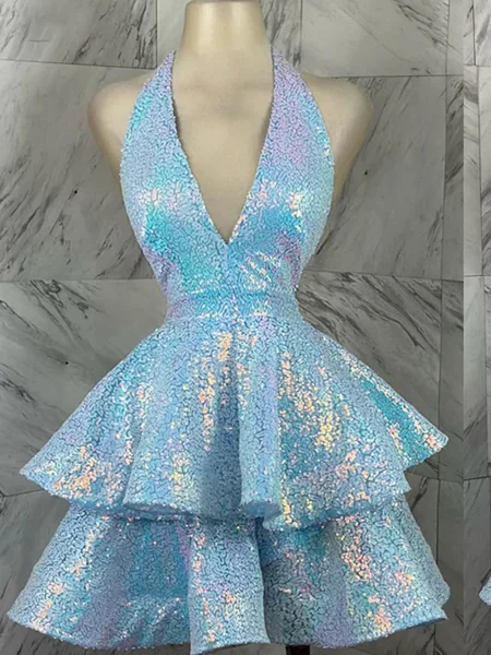 A-line kjole Halterneck...