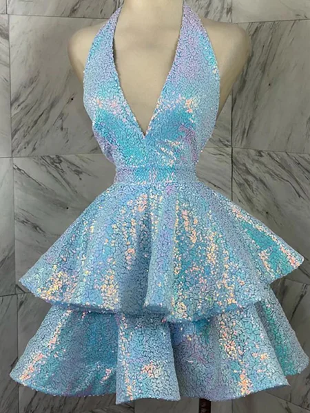A-line kjole Halterneck...