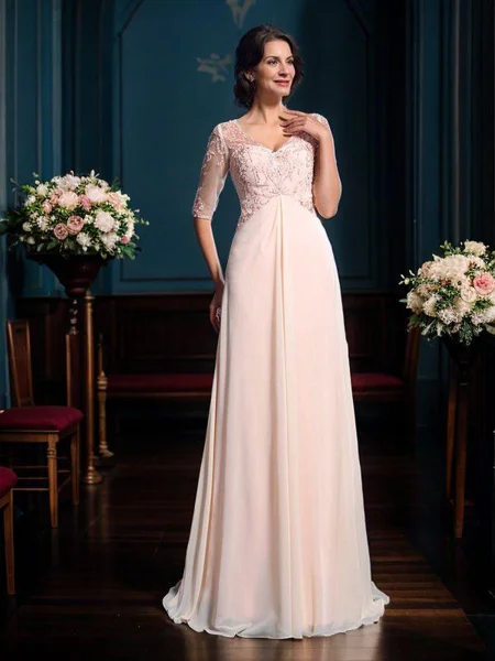 A-line kjole V-hals...
