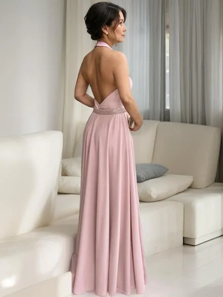 A-line kjole Halterneck...