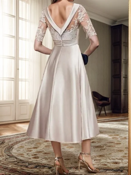 A-line kjole Satin...