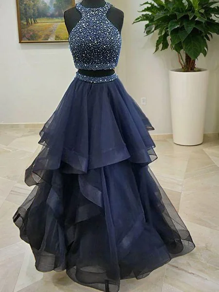 A-line kjole Halterneck...