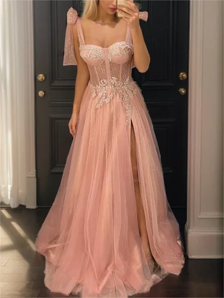 A-line Sweetheart Appliques...