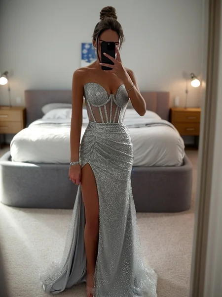 Sheath Ruched Sweetheart...