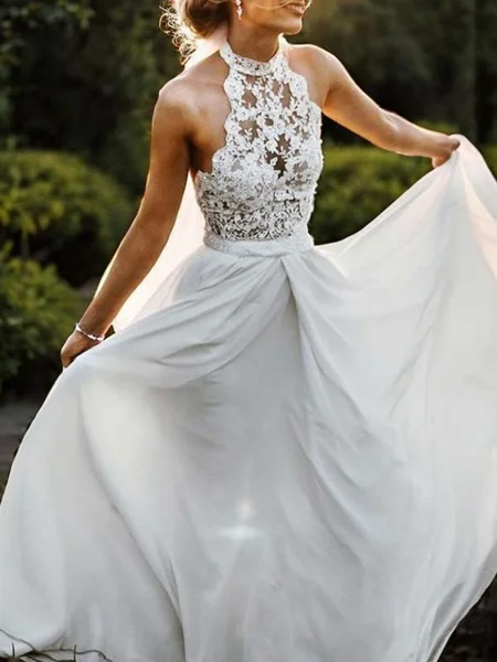 A-line kjole Halterneck...