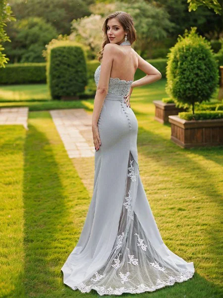 Sheath Strekk Crêpe Blonder...