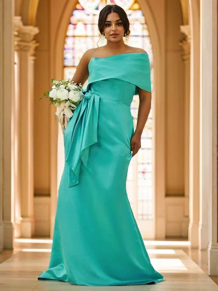 Sheath Satin Ruched En...