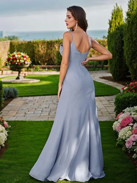 Sheath Chiffong Ruched...