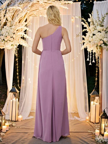 Sheath Chiffong Ruched En...