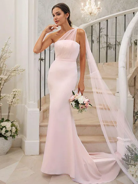 Sheath Strekk Crêpe Ruched...