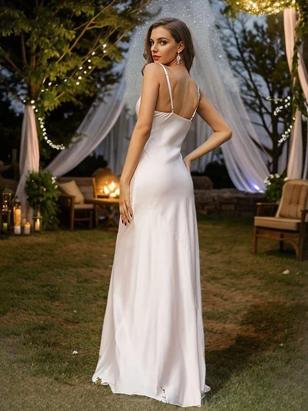 Sheath Charmeuse Ruched...
