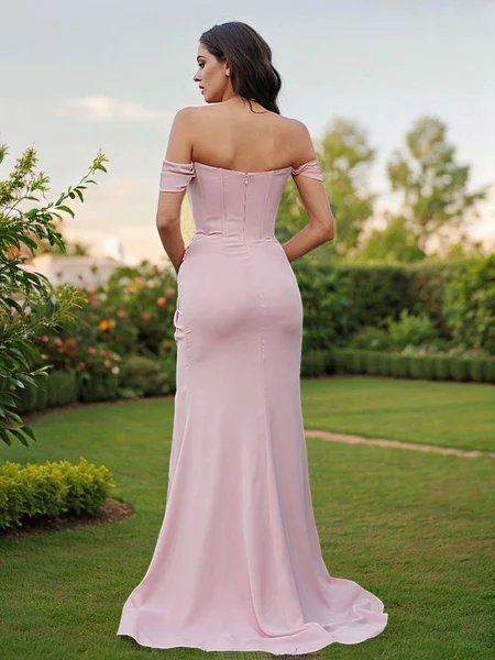 Sheath Strekk Crêpe Ruched...