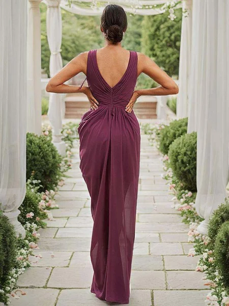 Sheath Chiffong Ruched...